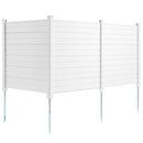 Āra privātuma ekrāns, vinila žogs 127 × 127 см, horizontāls, 3 paneļi, piemērots atkritumu konteineru un kondicionieru norobežošanai