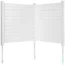 Āra privātuma ekrāns, vinila žogs 127 × 127 см, horizontāls, 2 paneļi, piemērots atkritumu konteineru un kondicionieru norobežošanai