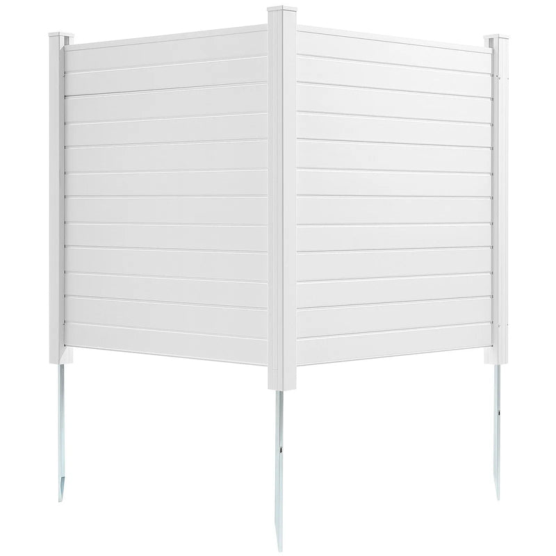 Āra privātuma ekrāns, vinila žogs 127 × 127 см, horizontāls, 2 paneļi, piemērots atkritumu konteineru un kondicionieru norobežošanai