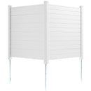 Āra privātuma ekrāns, vinila žogs 127 × 127 см, horizontāls, 2 paneļi, piemērots atkritumu konteineru un kondicionieru norobežošanai