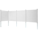 Āra privātuma ekrāns, vinila žogs 127 × 127 см, horizontāls, 4 paneļi, piemērots atkritumu konteineru un kondicionieru norobežošanai