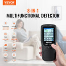 VEVOR 8-in-1 gaisa kvalitātes monitors, profesionāls PM2.5 / PM10 / PM1.0 daļiņu skaitītājs ar formaldehīda, TVOC, temperatūras un mitruma mērīšanu, AQI mērītājs lietošanai telpās un ārā ar trauksmes sliekšņiem