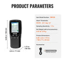 VEVOR 8-in-1 gaisa kvalitātes monitors, profesionāls PM2.5 / PM10 / PM1.0 daļiņu skaitītājs ar formaldehīda, TVOC, temperatūras un mitruma mērīšanu, AQI mērītājs lietošanai telpās un ārā ar trauksmes sliekšņiem