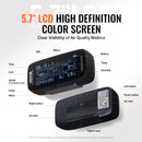 VEVOR 9-in-1 gaisa kvalitātes monitors ar CO₂, temperatūras, mitruma, formaldehīda un TVOC mērīšanu, profesionāls PM1.0 / PM2.5 / PM10 daļiņu skaitītājs ar AQI un trauksmes sliekšņiem lietošanai telpās un ārā