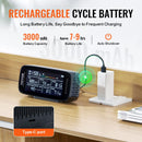 VEVOR 9-in-1 gaisa kvalitātes monitors ar CO₂, temperatūras, mitruma, formaldehīda un TVOC mērīšanu, profesionāls PM1.0 / PM2.5 / PM10 daļiņu skaitītājs ar AQI un trauksmes sliekšņiem lietošanai telpās un ārā