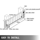 VEVOR automātiskais bīdāmo vārtu atvērējs ar kustības ātrumu 12 m/min, 600 kg ,ar infrasarkano drošības fotoceliņu sensoru un 2 tālvadības pultīm