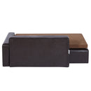 VEVOR Ādas dzīvnieku dīvāns lieliem suņiem un kaķiem, brūns, 110 kg noslodze