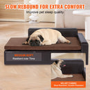 VEVOR Ādas dzīvnieku dīvāns lieliem suņiem un kaķiem, brūns, 110 kg noslodze