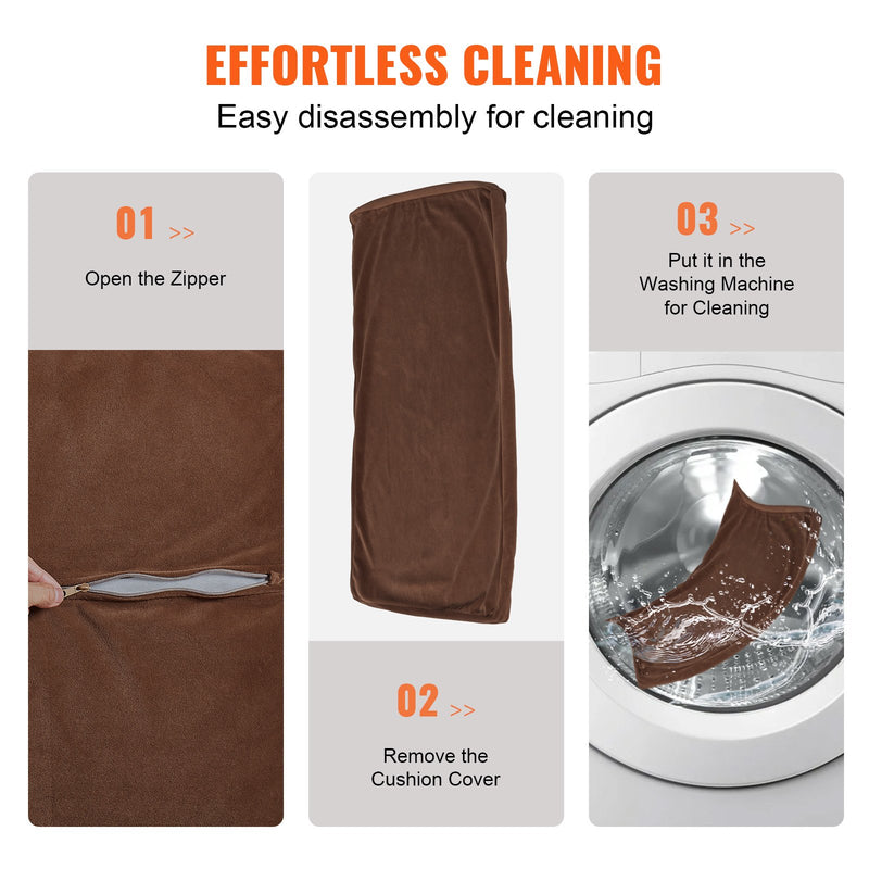 VEVOR Ādas dzīvnieku dīvāns lieliem suņiem un kaķiem, brūns, 110 kg noslodze