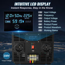 VEVOR tīrā sinusoidālā viļņa invertora jaudas pārveidotājs 5000 W DC12V līdz AC230V invertora LCD