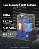 VEVOR Automātiskais bīdāmo vārtu atvērējs 400 W, elektrisks motors vārtiem līdz 25 m un 1000 kg, neilona zobratu sliede, infrasarkanais sensors un 2 tālvadības pultis, piebraucamo vārtu atvēršanas sistēma