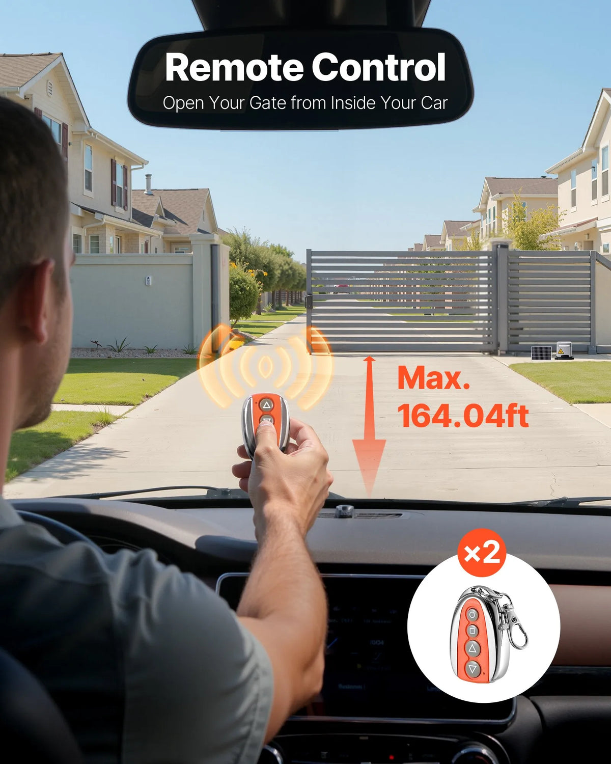 VEVOR Solar Sliding Gate Opener 280 W, Electric Motor for Gates up to 20 m and 816 kg, Rack and Pinion Gate Motor with Infrared Sensor and 2 Remote Controls, Driveway Gate Opening System