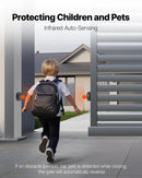 VEVOR Automātiskais bīdāmo vārtu atvērējs 550 W, elektrisks motors vārtiem līdz 25 m un 1500 kg, neilona zobratu sliede, infrasarkanais sensors un 2 tālvadības pultis, piebraucamo vārtu atvēršanas sistēma