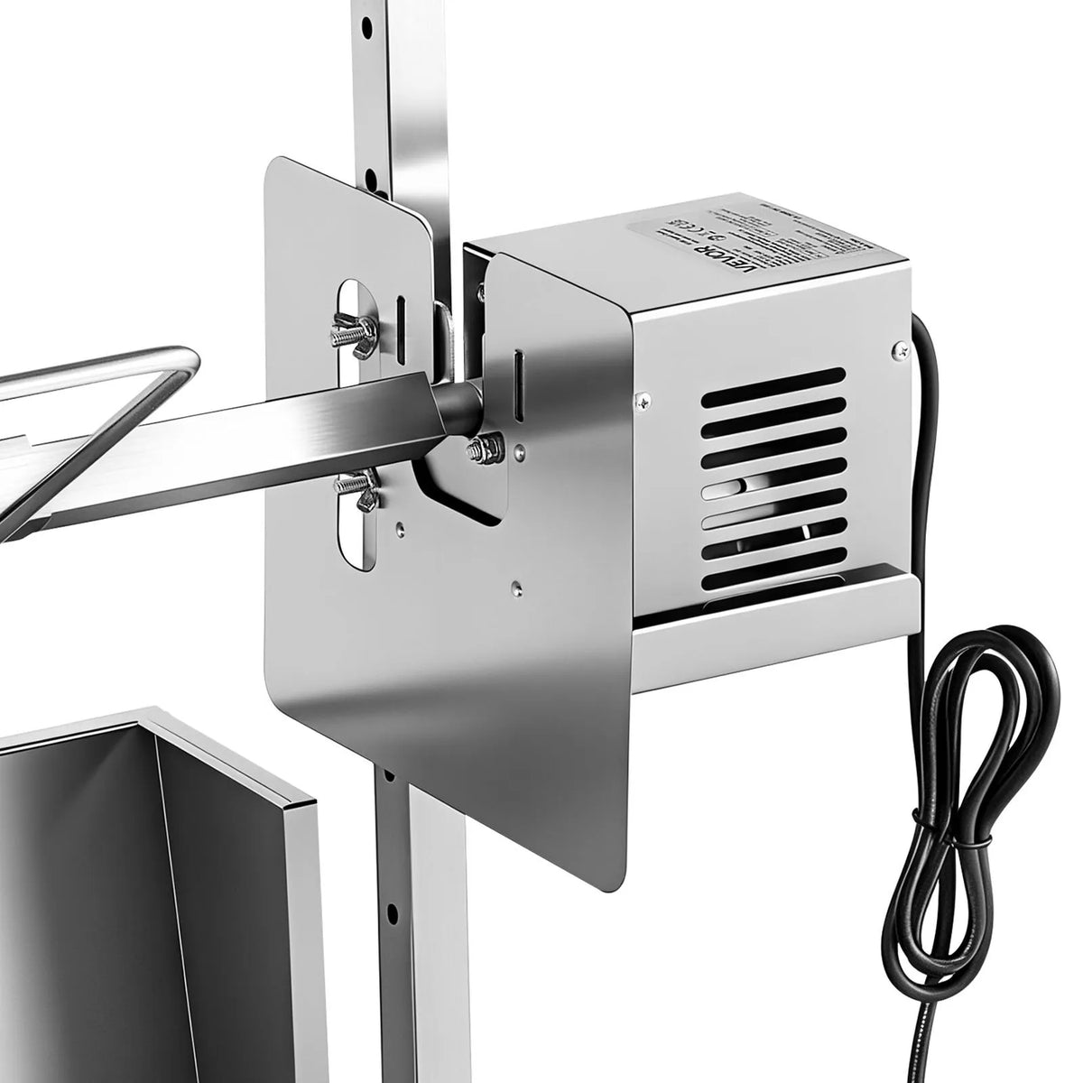 VEVOR elektriskais rotācijas grils, 38 W BBQ āra cūkas un jēra iesma grils, ogļu iesma grils ar 60 kg slodzes ietilpību un 7 līmeņu augstuma regulēšanu, nerūsējošā tērauda elektriskais rotācijas grila komplekts kempingam un lietošanai ārā