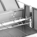 VEVOR rotējošais grils (spits), 38 W āra BBQ cūkas un jēra cepšanai, ogļu spits ar 60 kg kravnesību, ar riteņiem un 4 līmeņu augstuma regulēšanu, nerūsējošā tērauda elektriskais rotējošā grila komplekts kempingam un āra pasākumiem