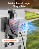 VEVOR rotējošais grils (spits), 38 W āra BBQ cūkas un jēra cepšanai, ogļu spits ar 60 kg kravnesību, ar riteņiem un 4 līmeņu augstuma regulēšanu, nerūsējošā tērauda elektriskais rotējošā grila komplekts kempingam un āra pasākumiem