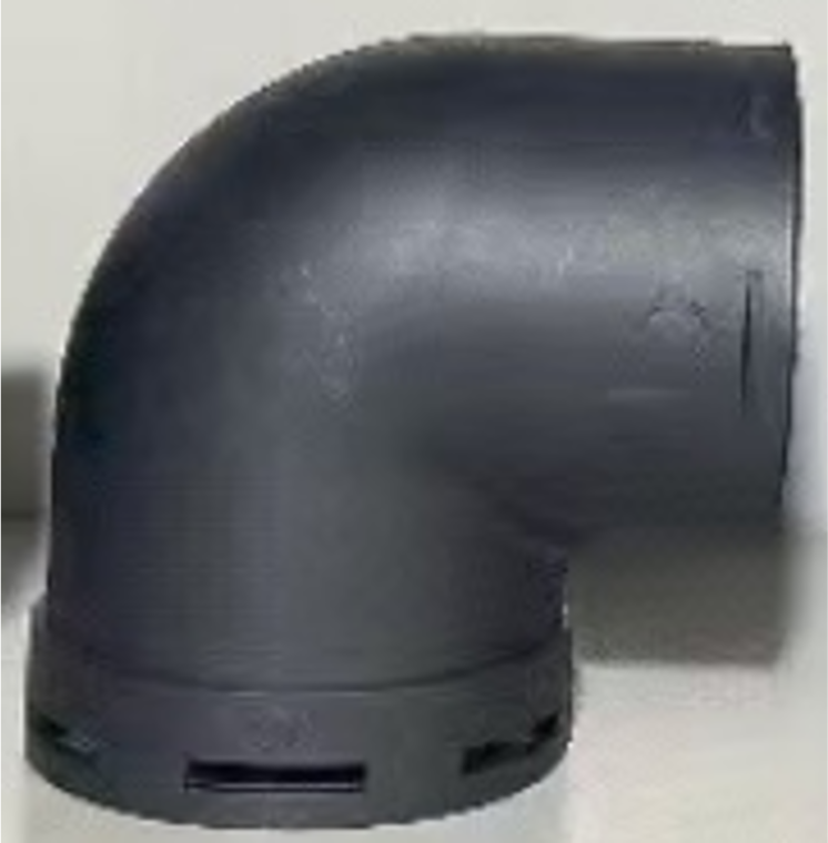 90° Elbow 75mm for Hot Air Pipe, Black – Diesel Heaters 5kW / 8kW (Vevor and Similar)