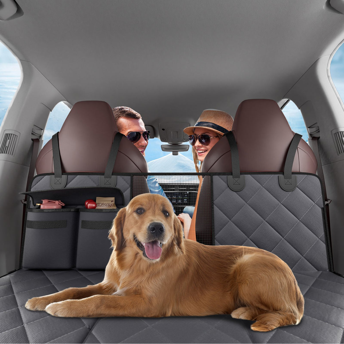 VEVOR Waterproof Dog Car Seat Cover with Side Protectors, 600D, 137 × 61 cm