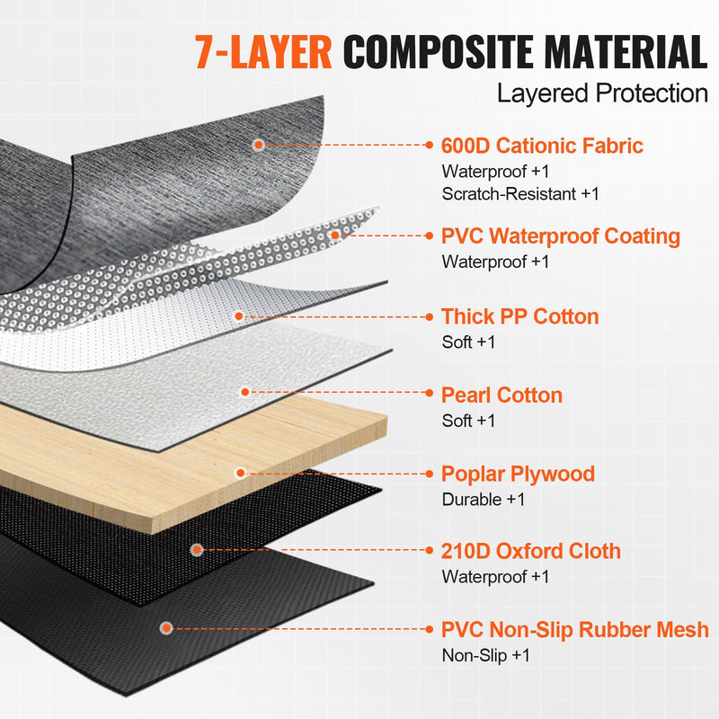 VEVOR Ūdensnecaurlaidīgs suņu sēdekļa pārvalks automašīnām 1458 x 770 mm, 600D