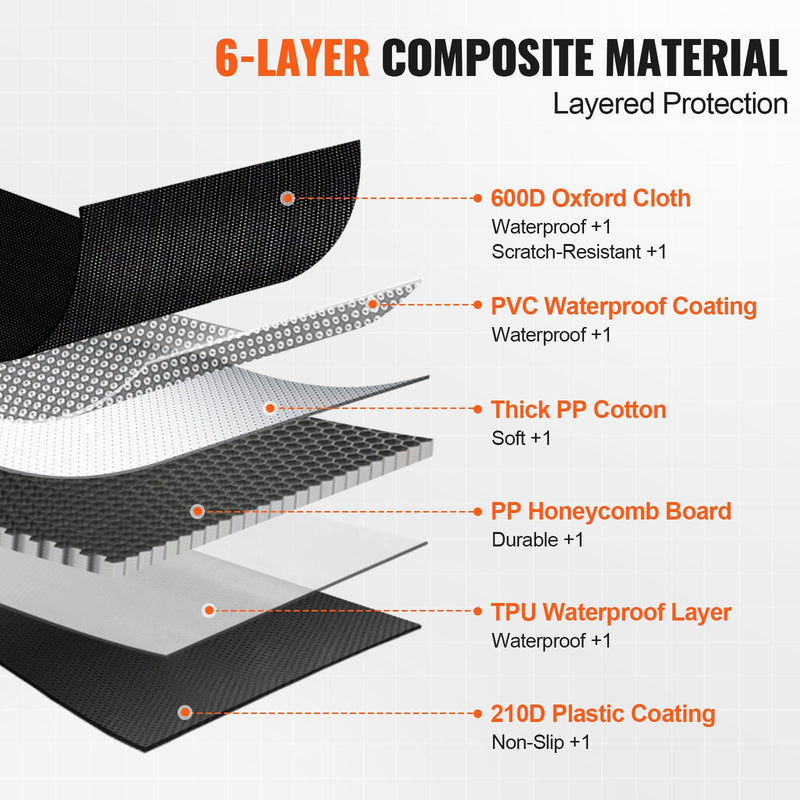 VEVOR Ūdensnecaurlaidīgs suņu sēdekļa pārvalks 1300 x 700 mm, 600D, apvidus auto (SUV)