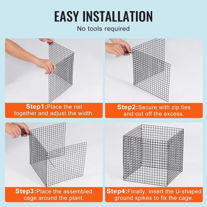 10 gab. augu aizsargi pret dzīvniekiem, 30 x 30 cm augu balsti dārzeņiem