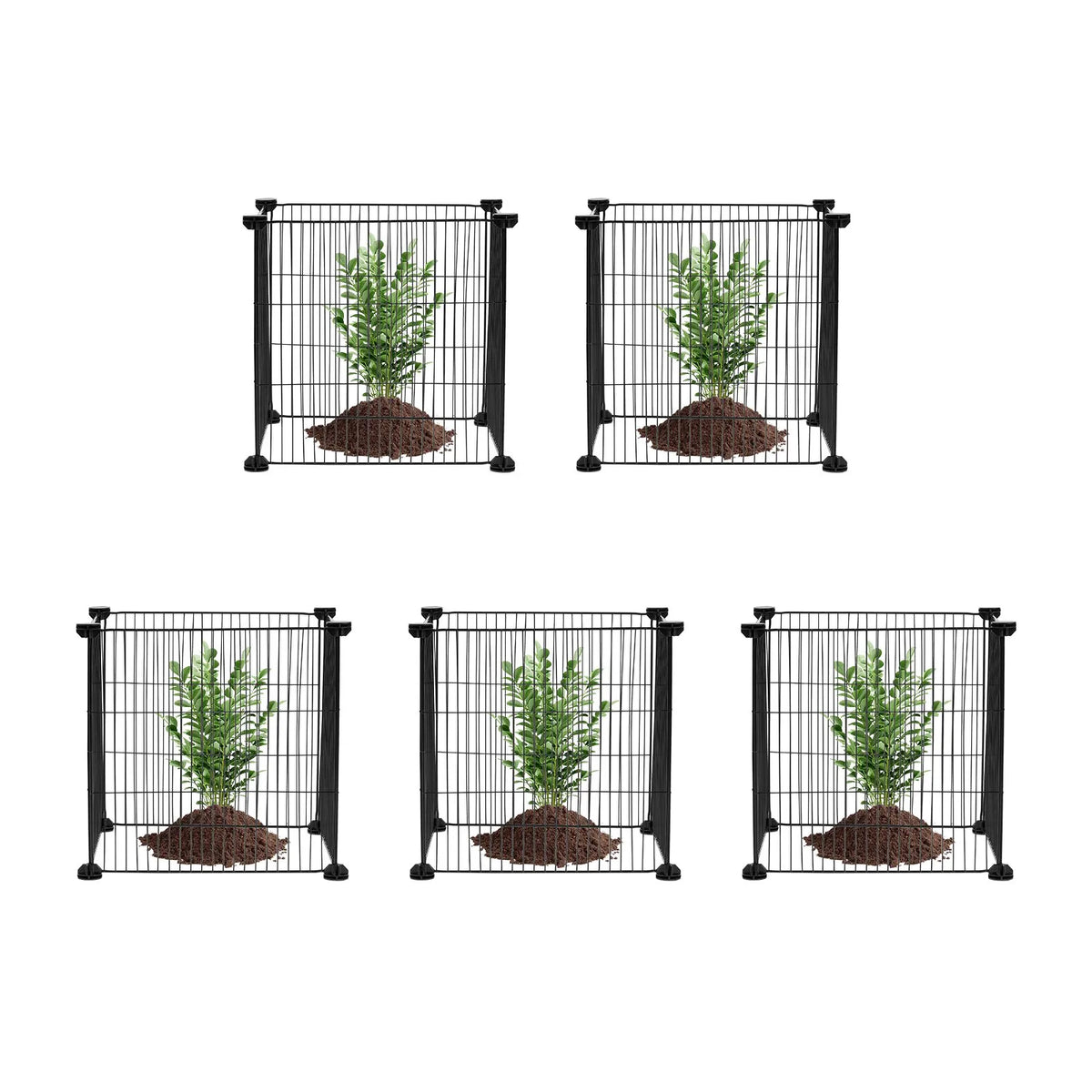 5 pcs plant guards against animals, 39 x 39 cm metal plant supports