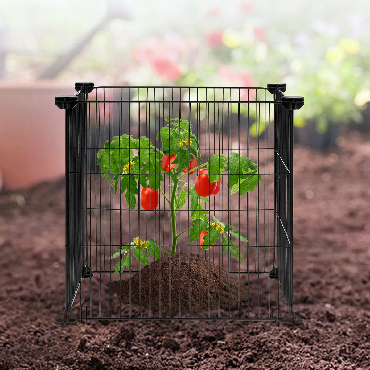 5 pcs plant guards against animals, 39 x 39 cm metal plant supports