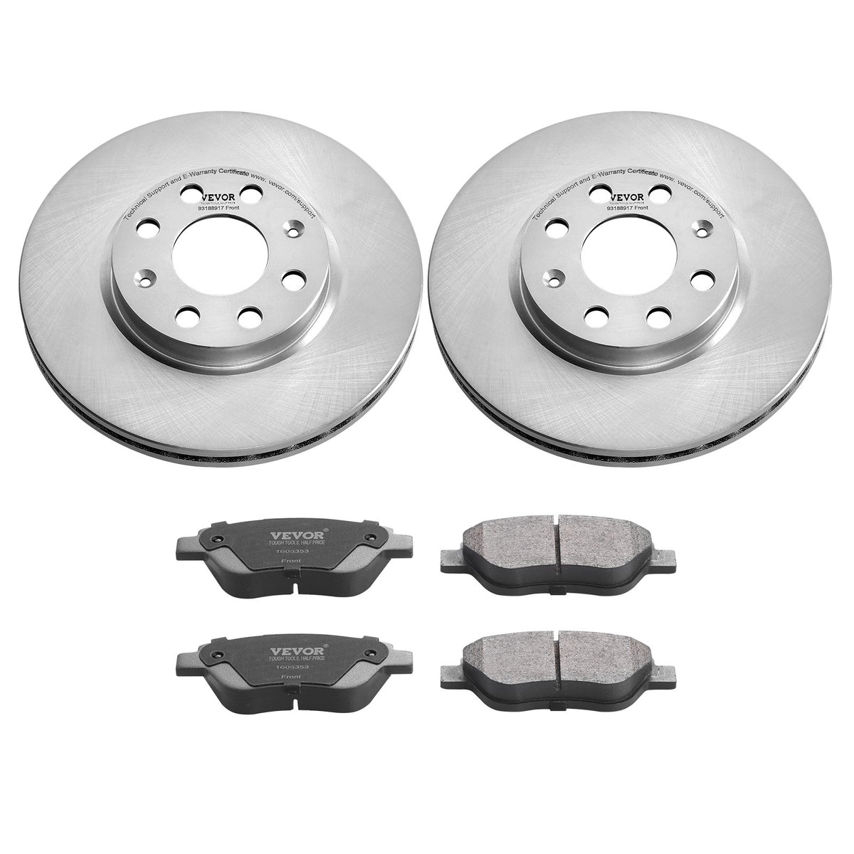 VEVOR Front Ceramic Brake Disc and Pad Kit – Vauxhall Adam / Corsa D / Box Hatchback
