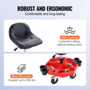 VEVOR mehāniķa griežamais krēsls, 136 kg slodzes jauda, ripojošs darba krēsls ar augstuma regulēšanu