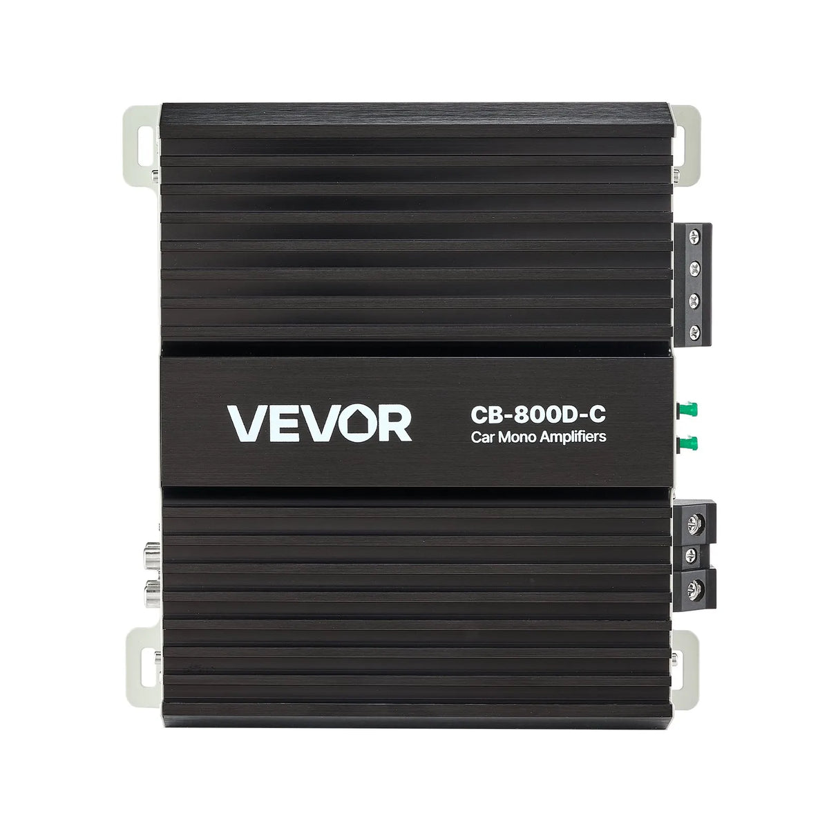 VEVOR Monoblock Car Amplifier 800 W RMS, 1 Channel, Class D, Stable at 1/2/4 Ω, with Remote Subwoofer Level Control, Low-Pass Filter, Bass Boost and Phase Adjustment