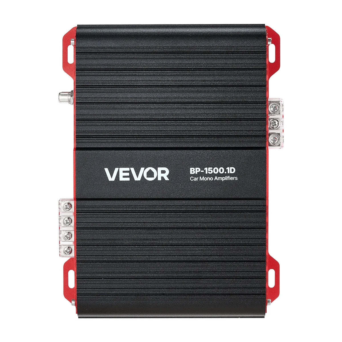 VEVOR Monoblock Car Amplifier, 1500 W RMS MAX, Stable at 1/2/4 Ω, 1-Channel Class D Car Audio Amplifier with Remote Subwoofer Level Control, Low-Pass Filter and Bass Boost, Volume Controller Included