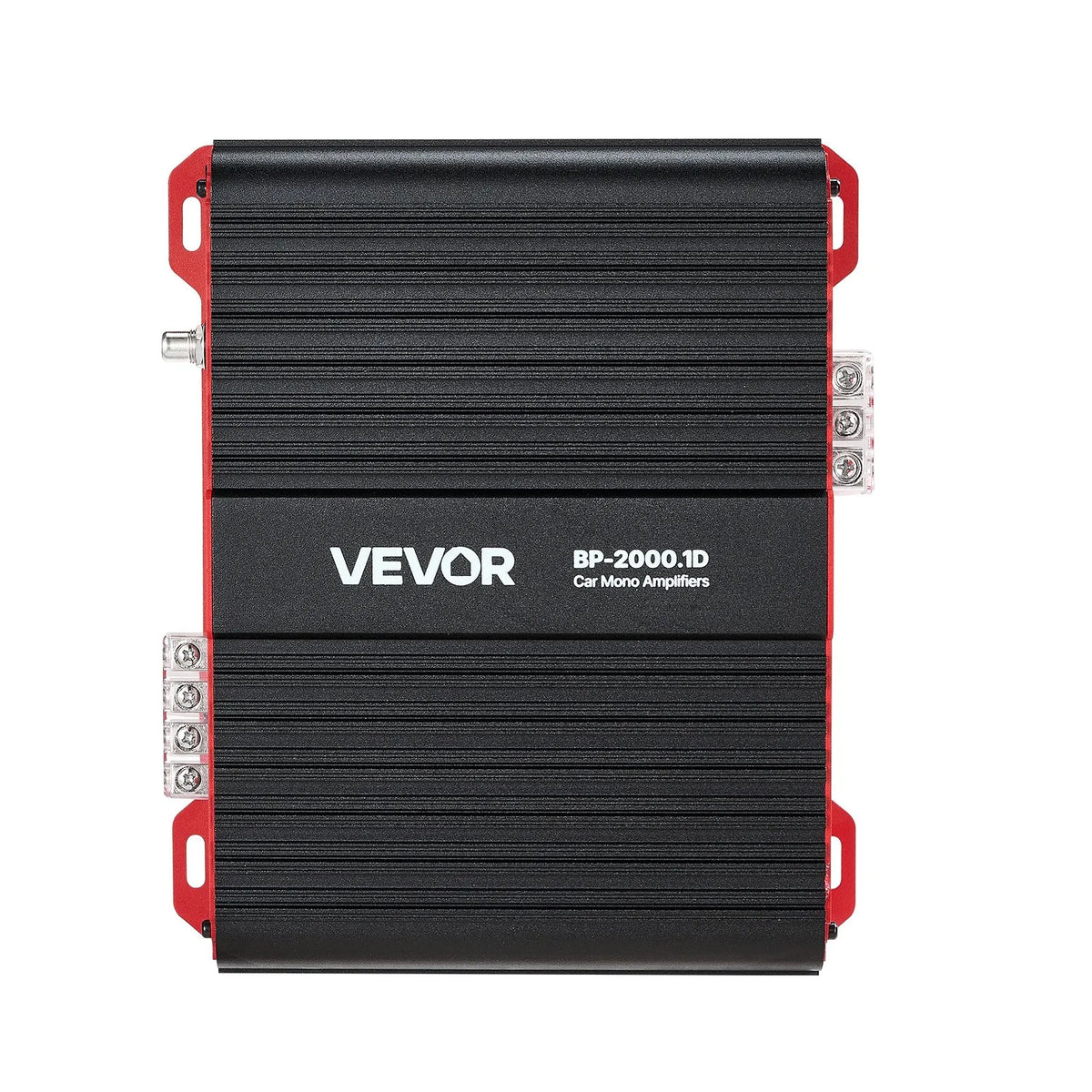 VEVOR Monoblock Car Amplifier, up to 2000 W, Stable 1/2/4 Ω, 1-Channel Class D Audio Amplifier with Remote Subwoofer Level Control, Low-Pass Filter and Bass Boost, Volume Controller Included