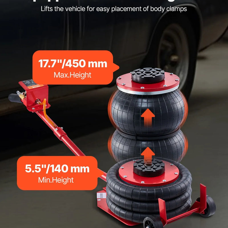 Auto virsbūves rāmis taisnotājs, 6 t spriegojuma remonta aprīkojums ar 3 t pneimatisko domkratu un 6000 PSI hidraulisko kājas pumpi, 16 taisnošanas instrumenti, automašīnām, SUV un pikapiem