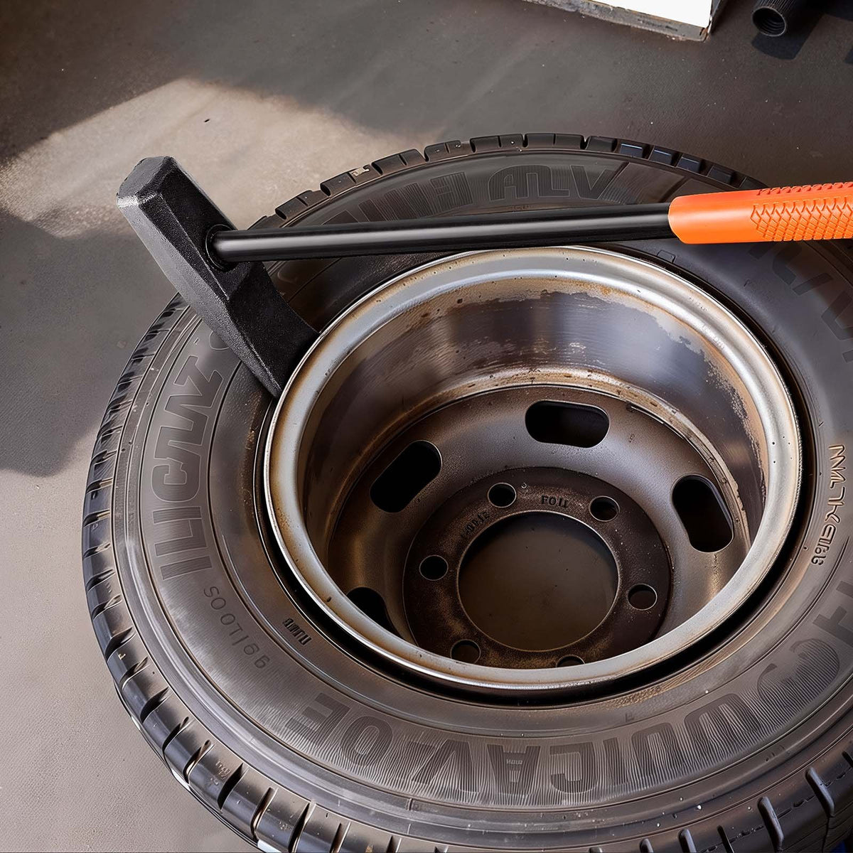 VEVOR riepu bortu atdalīšanas ķīlis ar 810 mm rokturi, smagās klases “duck - bill” riepu āmurs ar čuguna galvu riepu montāžai un demontāžai motocikliem, automašīnām, autobusiem, kravas auto, ATV, UTV un traktoriem - ZEMLETES.LV