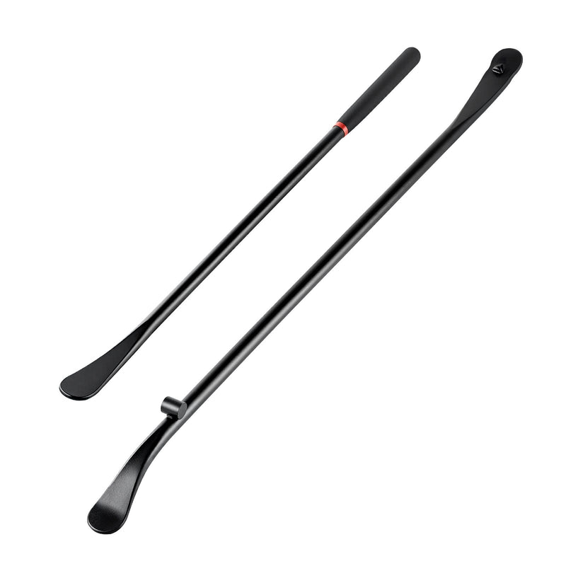 VEVOR riepu montāžas un demontāžas stieņi 2 gab., 970 mm montāžas/demontāžas stienis un 765 mm karotes tipa stienis, pastiprināti masīva sakausējuma tērauda instrumenti kravas auto, puspiekabēm, bezceļa transportam, autobusiem un traktoriem, melni - ZEMLETES.LV