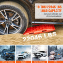 VEVOR 10 t PP saķeres dēļi apvidus un vieglajiem auto, pikapiem, SUV un kemperiem, īsie riepu saķeres paliktņi sniegam, smiltīm, dubļiem un irdenam reljefam, pāris ar glabāšanas somu, sarkani