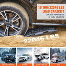 VEVOR 10 t PP saķeres dēļi bezceļu transportlīdzekļiem, īsie melnie riepu saķeres paklāji sniegam, smiltīm, dubļiem un irdenam reljefam, komplektā ar uzglabāšanas somu