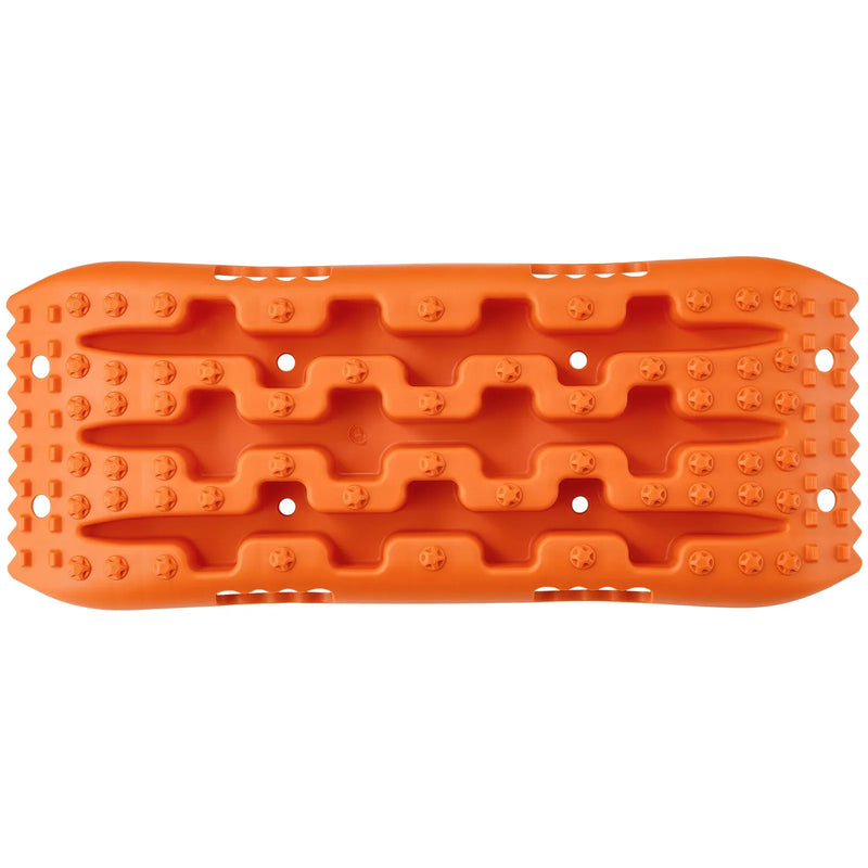 VEVOR 10 t PP saķeres dēļi bezceļu transportlīdzekļiem, īsie oranžie riepu saķeres paklāji sniegam, smiltīm, dubļiem un irdenam reljefam, ar uzglabāšanas somu