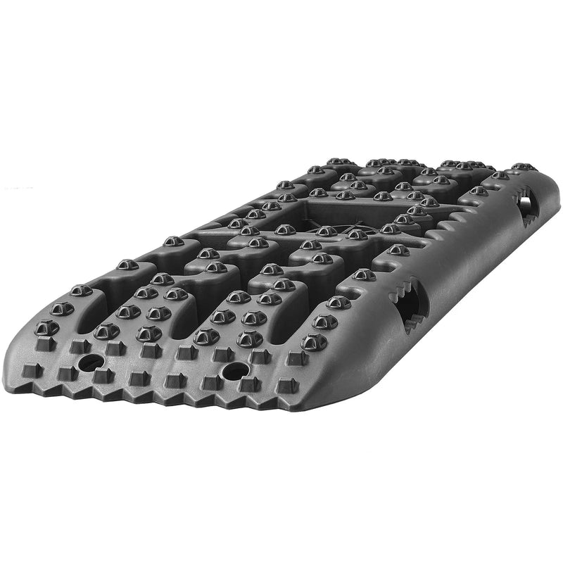 VEVOR 10 t vilkšanas dēļi no PP materiāla, atgūšanas dēļi apvidus auto, vieglajām automašīnām, pikapiem, SUV un kemperiem, pāris riepu saķeres paliktņu sniegam, smiltīm, dubļiem un irdenam reljefam, ar glabāšanas somu, garie, melni