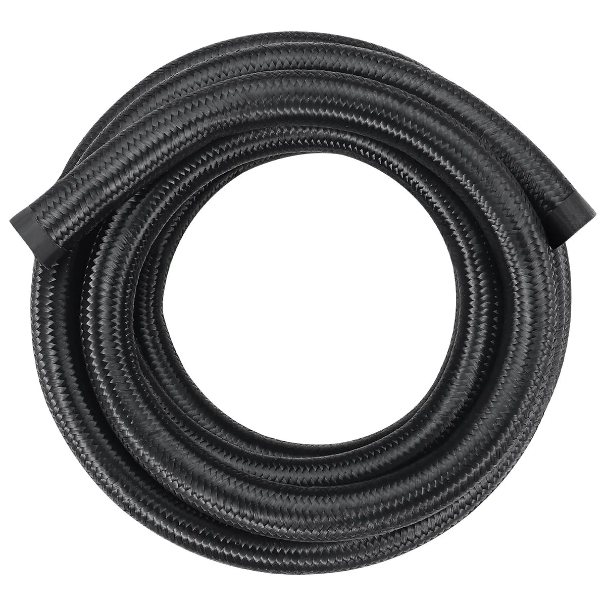 VEVOR 10AN Fuel Line Kit, 3 m Fuel Hose with 14 mm Outer Diameter, Nylon and Stainless Steel Braided Fuel Line for Oil, Petrol and Diesel, with 7 Swivel Connector Adapters, Black
