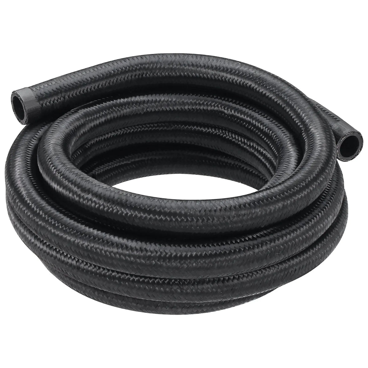 VEVOR 10AN Fuel Line Kit, 3 m Fuel Hose with 14 mm Outer Diameter, Nylon and Stainless Steel Braided Fuel Line for Oil, Petrol and Diesel, with 7 Swivel Connector Adapters, Black