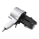 Pneimatiskais tērauda lentu sastiprināšanas aparāts ar 8500 N vilces spēku, metāla lentu savilcējs un griezējs 32 mm platām lentēm, smagsvara dalītā tipa presēšanas ierīce augstas izturības iepakošanai