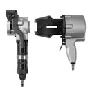 Pneimatiskais tērauda lentu sastiprināšanas aparāts ar 8500 N vilces spēku, metāla lentu savilcējs un griezējs 32 mm platām lentēm, smagsvara dalītā tipa presēšanas ierīce augstas izturības iepakošanai