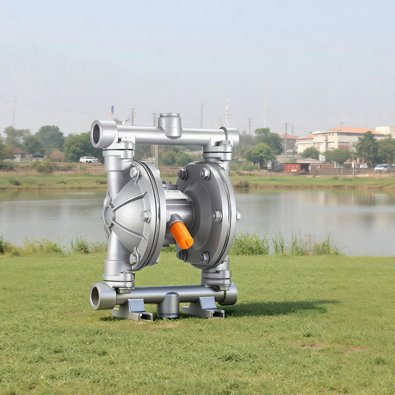 VEVOR pneimatiskais dubultmembrānu sūknis, maks. plūsma 25 l/min, standarta ieplūde un izplūde, alumīnija sakausējuma korpuss, divas membrānas, paredzēts dīzeļdegvielai, smērvielām, petrolejai un benzīnam