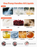 VEVOR pneimatiskais dubultmembrānu sūknis, maks. plūsma 132 l/min, standarta ieplūde un izplūde, alumīnija sakausējuma korpuss, divas membrānas, paredzēts dīzeļdegvielai, smērvielām, petrolejai un benzīnam