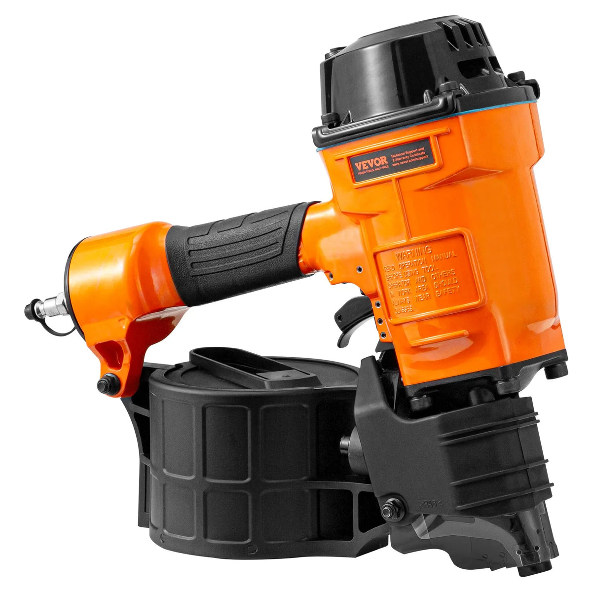 VEVOR Pneumatic Coil Nailer MCN70, 45–70 mm Nails, 15°, 4.8–8.3 bar