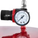 95 L pneimatiski darbināma eļļas noteces tvertne ar regulējamu piltuves augstumu, pārvietojama ar riteņiem, rūpnieciska šķidrumu un degvielas notecināšanas ierīce auto servisiem, sarkana