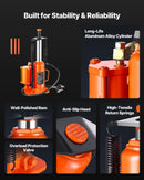 VEVOR pneimatiskais hidrauliskais pudeles domkrats 12 t ar pacelšanas diapazonu 265–505 mm, pneimatisks un manuāls pastiprinātas konstrukcijas metināts domkrats ar rokas sūkni, piemērots SUV, pikapiem, kravas automobiļiem un vieglo auto remontam, oranžs