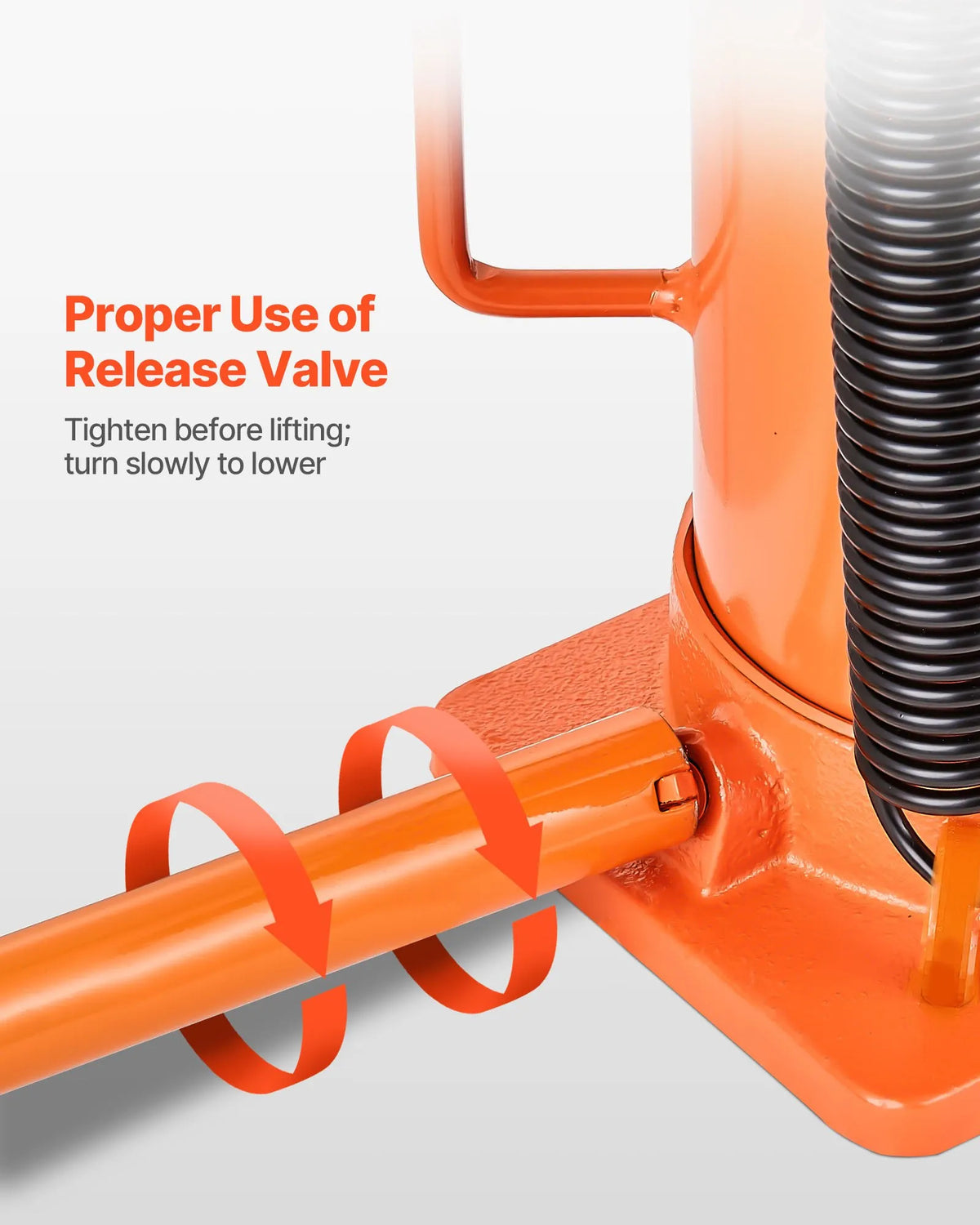 VEVOR Pneumatic Hydraulic Bottle Jack 12 t with Lifting Range 265–505 mm, Pneumatic and Manual Reinforced Construction Welded Jack with Hand Pump, Suitable for SUV, Pickup Trucks, Lorries and Light Vehicle Repair, Orange