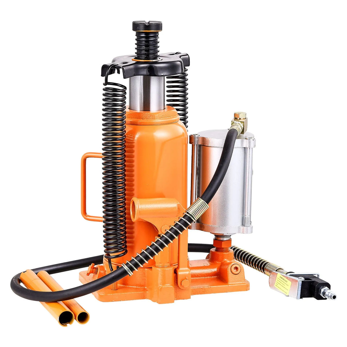 VEVOR Pneumatic/Hydraulic Bottle Jack, 20 t Lifting Capacity, Lift Range 260–495 mm, Reinforced Welded Jack with Pump, for SUV, Pickup Trucks, Lorries, Campers and Car Repair, Orange